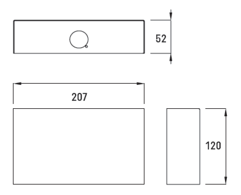 VIALED WALL DIMENSIONS